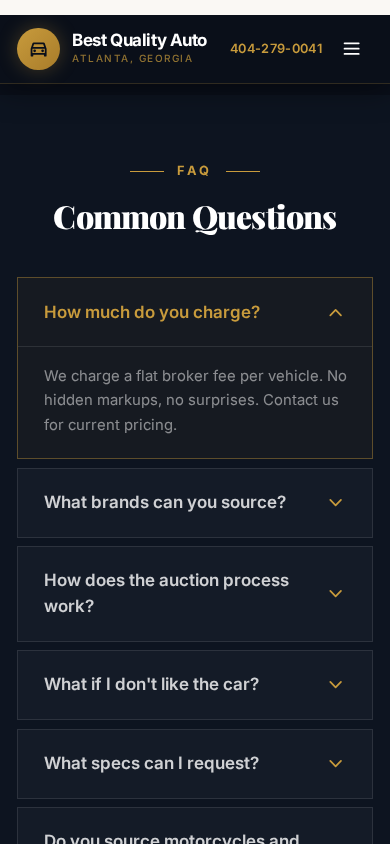 Best Quality Auto contact form on iPhone